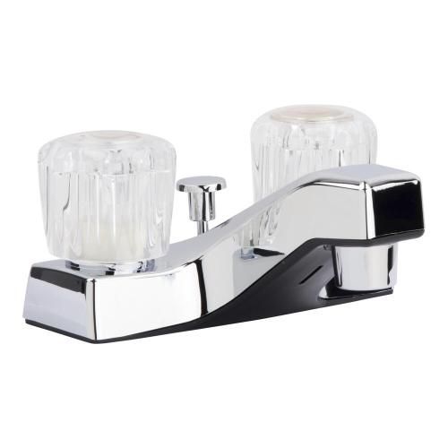 Two-Handle 4" Centerset Chrome Bathroom Faucet