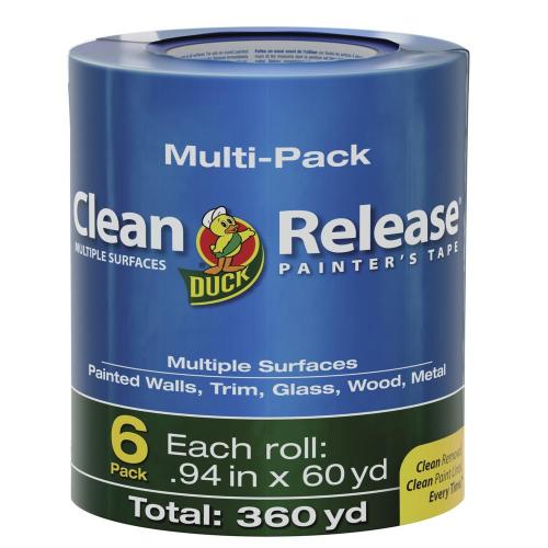 Duck Clean Release® 0.94" x 60 yd Multi-Surface Painter's Tape 6/pk