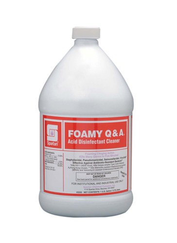 Spartan Foamy Q & A Acid Disinfectant Foaming Heavy Duty Cleaner Gal 4/cs