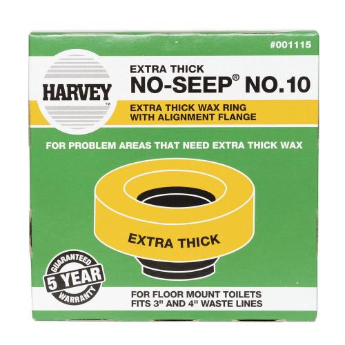 Harvey™ No-Seep® No. 10 Extra Thick Wax Ring with Alignment Flange
