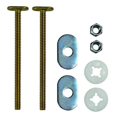 1/4" x 3-1/2" Brass Toilet Flange Bolts