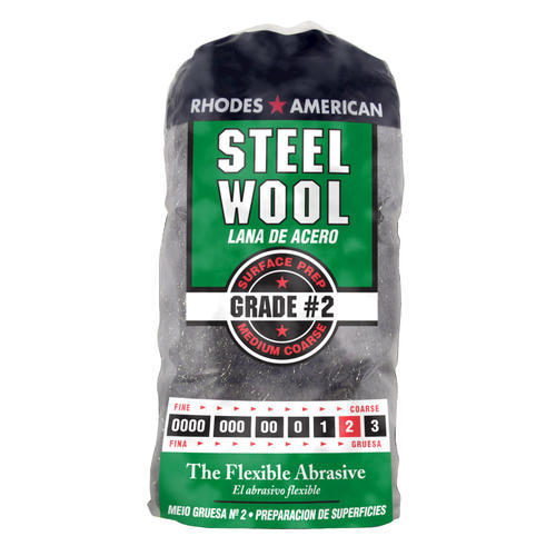 Rhodes American Medium/Coarse Grade #2 Steel Wool 12/pk