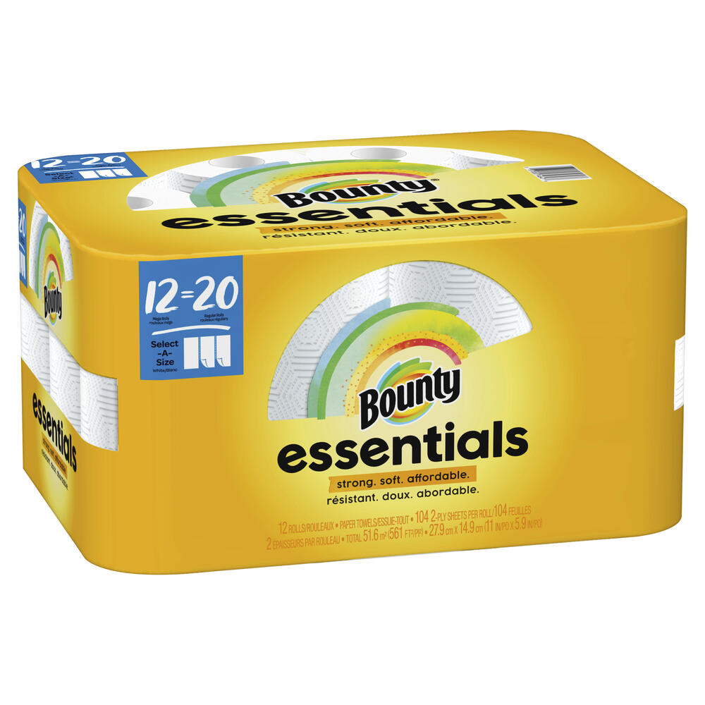 Bounty® Essentials Paper Towels Mega Rolls 12/pk