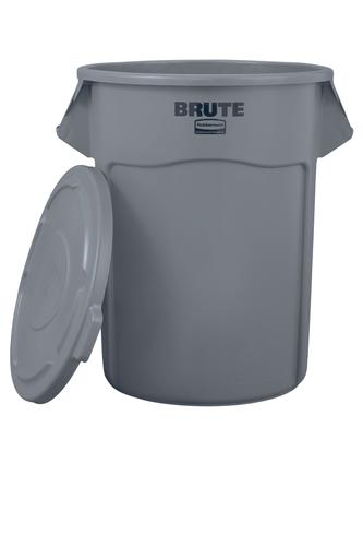 Rubbermaid® Commercial BRUTE® 55-Gallon Gray Trash Can