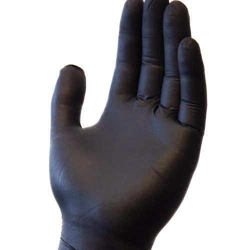 Safety Zone PF Black Nitrile Gloves Heavy Weight 6 Mil Small 100/bx 10/cs