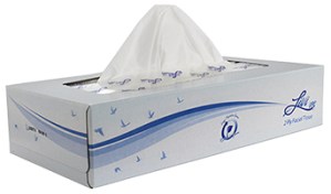 Livi VPG 8.4x8 Facial Tissue Flat 100 Tissues Per Box 30/cs