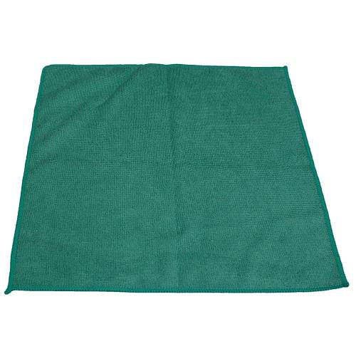16"x16" Premium Weight Microfiber Cleaning Cloth Green 12/pk