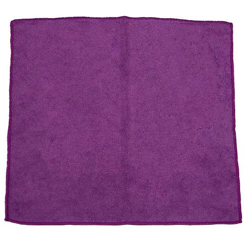 16"x16" Premium Weight Microfiber Cleaning Cloth Purple 12/pk