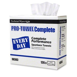 White Pro Towel Complete General Purpose 9x17 Wiper 126/bx 10/cs