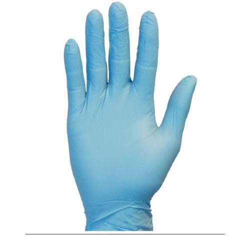 Safety Zone PF Blue Nitrile Gloves Mid-Weight Small 100/bx 10/cs
