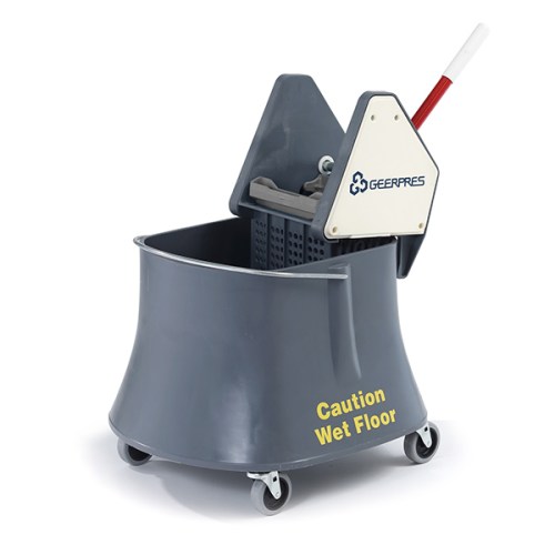 Geerpres Champ® 35Qt Heavy Duty Mop Bucket w/Down-press Wringer Gray