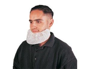Liberty PolyGard White Universal Spunbond Polypropylene Beard Cover 100/pk 5/cs