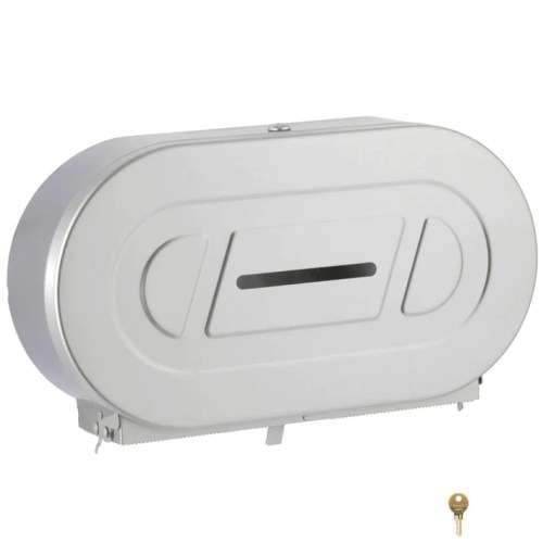 Bobrick Dual JRT Dispenser Surface-Mounted Stainless Steel w/ Satin Finish