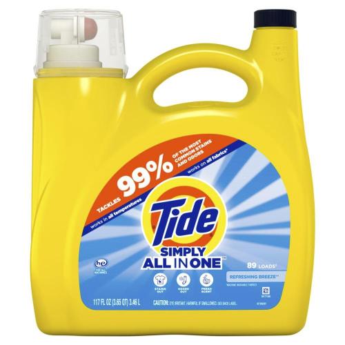 Tide® Simply All In One™ Refreshing Breeze® Liquid Laundry Detergent 117oz