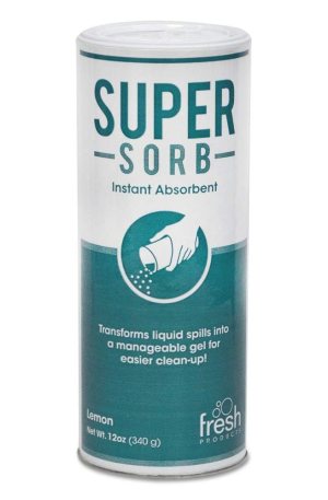 Fresh Products Super-Sorb Liquid Spill Absorbent Powder Lemon Scent 12oz Container 6/cs