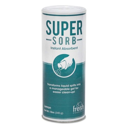 Fresh Products Super-Sorb Liquid Spill Absorbent Powder Lemon Scent 12oz Container 6/cs