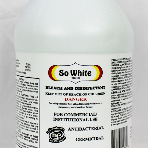 Bleach 5.25% Sodium Hypochlorite Gal 6/cs
