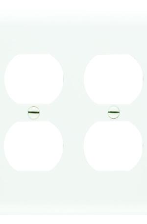 Legrand® Pass & Seymour TradeMaster® White Nylon 2 Duplex Outlet Wall Plate