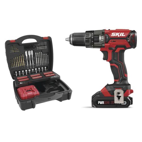 SKIL® 20 Volt Cordless 1/2" Hammer Drill & 101 Pc Kit