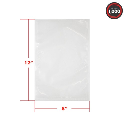 Ultrasource 8" x 12" 3mil Vacuum Pouch 1000/cs