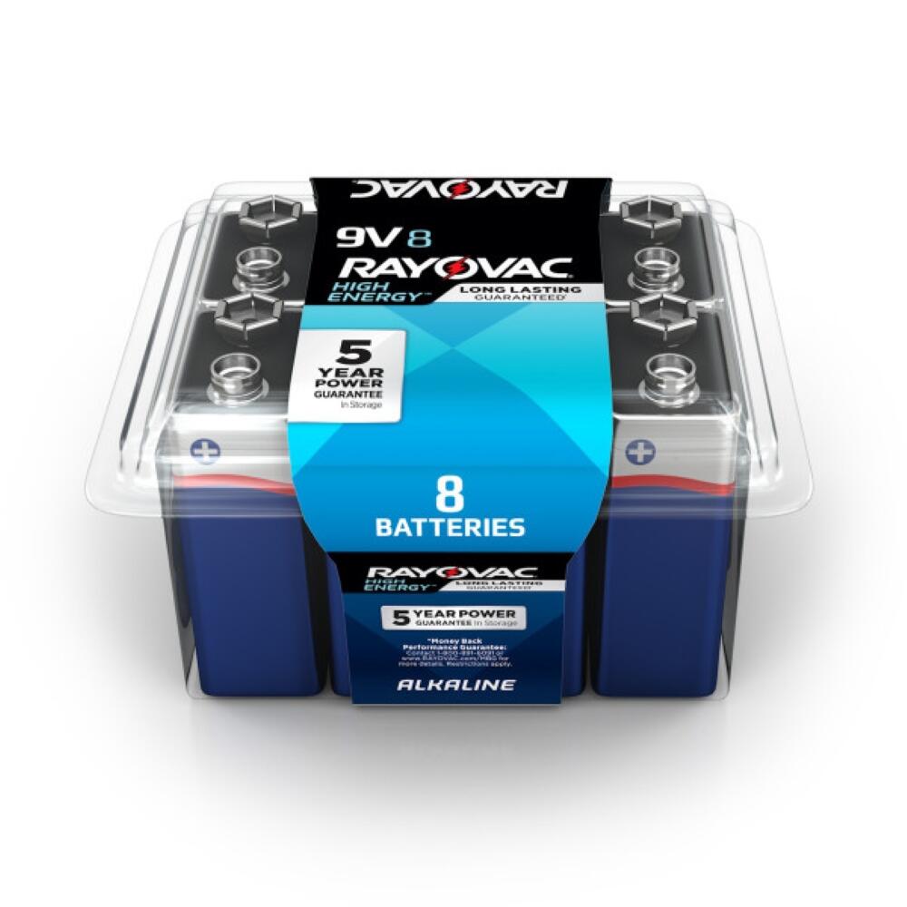 Rayovac® High Energy® 9-Volt Alkaline Batteries - 8 pack