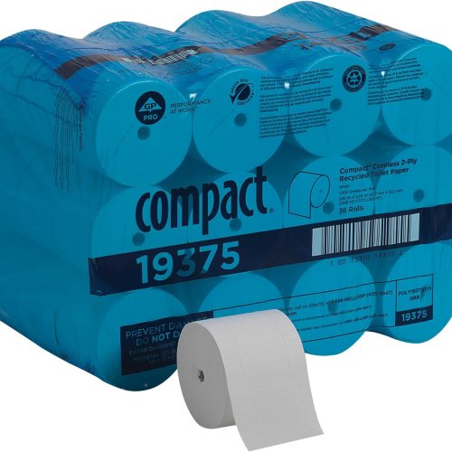 Georgia-Pacific Compact Coreless 2-Ply Recycled Toilet Tissue 1000 Sheets Per Roll 36rl/cs