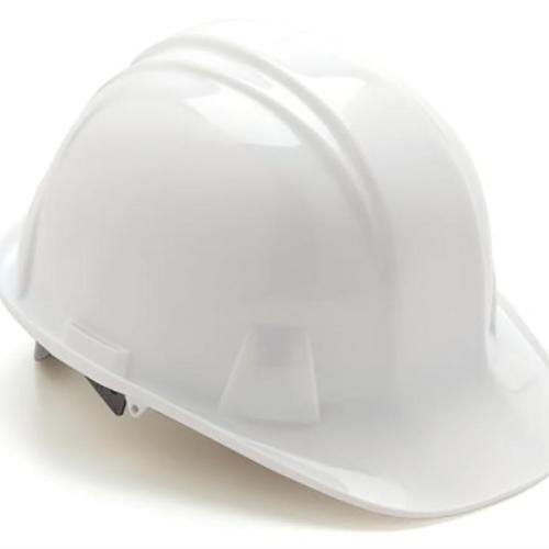 Pyramex® White L Series Cap Style Hard Hat with 6-Point Ratchet Suspension