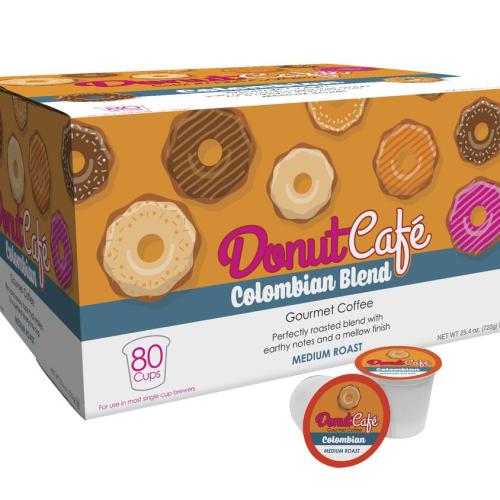 Donut Cafe Gourmet Colombian Blend Coffee Pods 80/cs