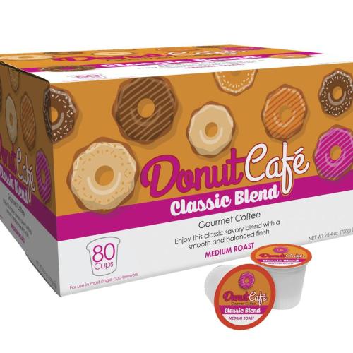 Donut Cafe Gourmet Classic Blend Coffee Pods 80/cs