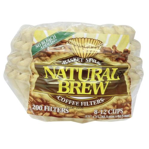 Natural Brew® 8-12-Cup Fluted Style Natural Coffee Filters 200/pk 12/cs
