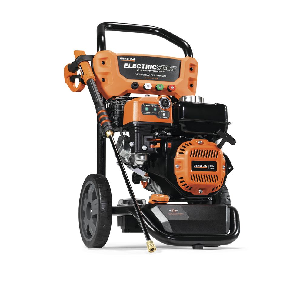 Generac® OneStart™ 3100 PSI 2.5 GPM Gas Pressure Washer