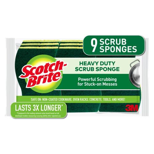 Scotch-Brite® Heavy Duty Scrub Sponges 9/pk