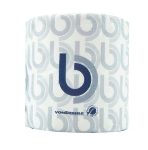 VonDrehle Base Line 2-ply Tissue 4.1x3.2 500/rl 96rl/cs