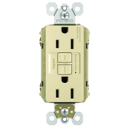 Legrand radiant® Thin 15-Amp Ivory Tamper Resistant GFCI