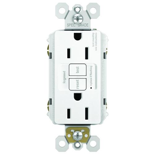 Legrand radiant® Thin 15-Amp White Tamper Resistant GFCI