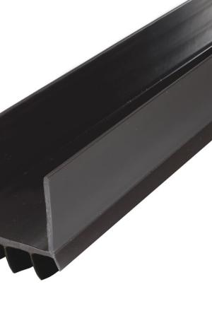 M-D 1-3/4" Wide 36" Long Brown Vinyl U-Shape Cinch Slide On Under Door Seal