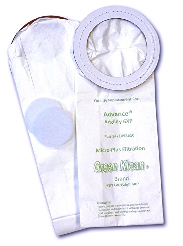 Green Klean Adgility 6XP Replacement Vacuum Bags 10/pk