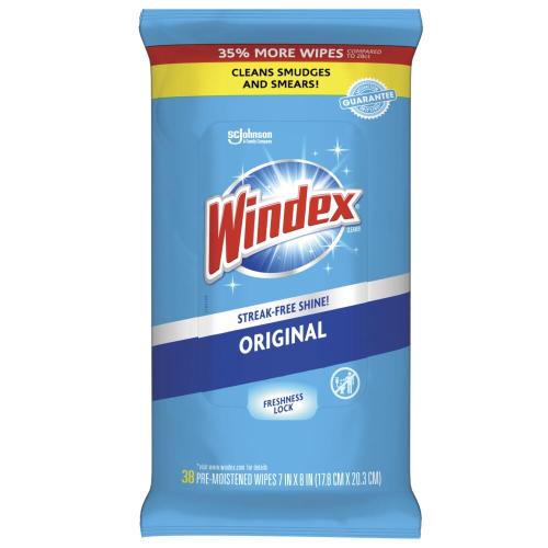 Windex® Streak-Free Glass Wipes 38/pk