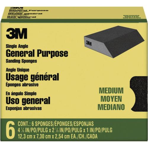 3M™ Pro-Pak™ 4-7/8" x 2-7/8" Medium-Grit Detail/Angled Sanding Sponges 6pk