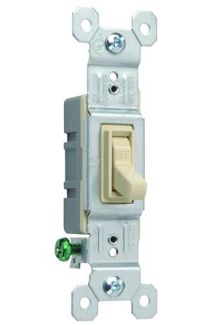 Legrand® Pass & Seymour TradeMaster® 15 Amp Single Pole Ivory Toggle Light Switch