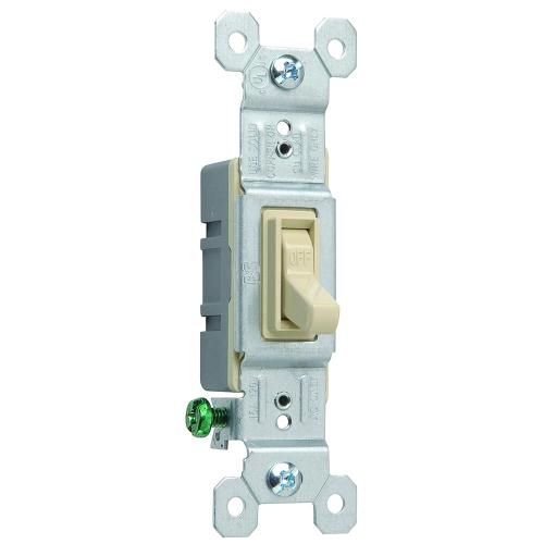 Legrand® Pass & Seymour TradeMaster® 15 Amp Single Pole Ivory Toggle Light Switch