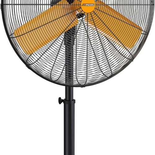 AIRWIZARD 24" High Velocity Oscillating Industrial Pedestal Fan with 3 Speed 7600 CFM