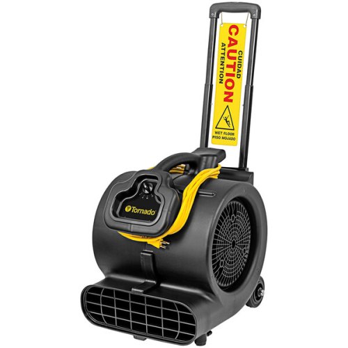 Tornado Windshear 3/5 HP 3200 3-Speed Safety Air Mover w/Caution Wet Floor Sign
