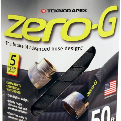 TEKNOR APEX Zero-G 5/8" x 50' Black Aluminum Garden Hose