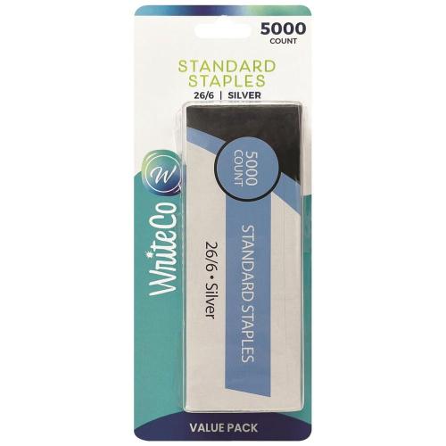 WriteCo® 26/6 Silver Standard Staples 5000pk
