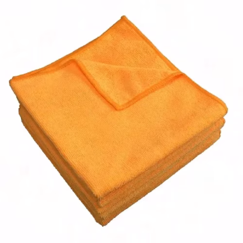16"x16" Premium Weight Microfiber Cleaning Cloth Orange 12/pk